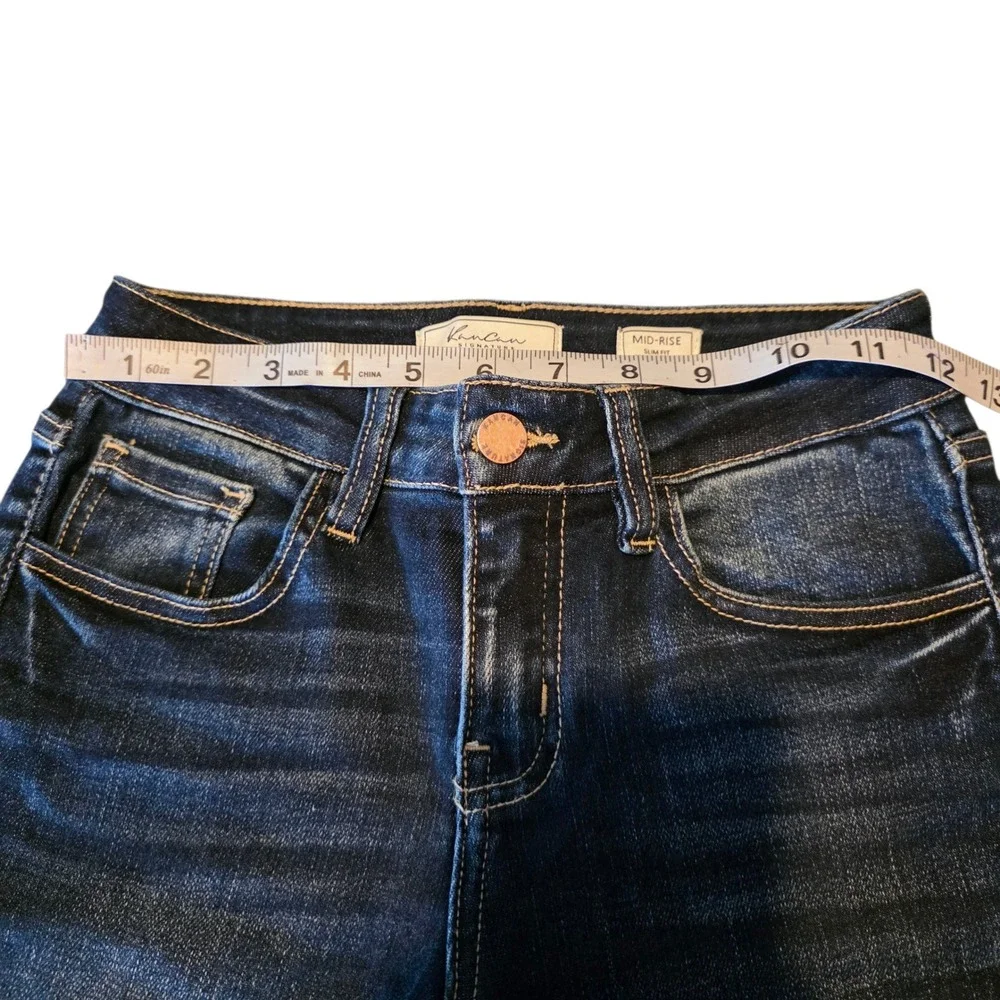 KanCan Signature Girls Mid-Rise Slim Fit Ankle Skinny Distressed‎ Jeans Size 12